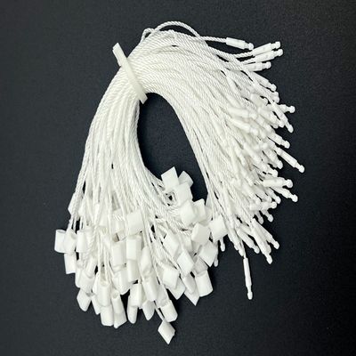 衣類 白いポリエステル セキュリティループ プラスチック タグ 固定器 ユニバーサル