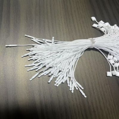 衣類 白いポリエステル セキュリティループ プラスチック タグ 固定器 ユニバーサル