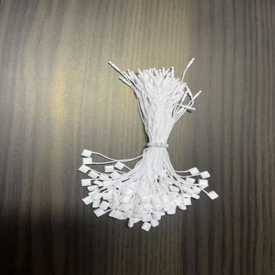 衣類 白いポリエステル セキュリティループ プラスチック タグ 固定器 ユニバーサル