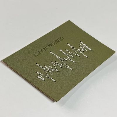 オーダーメイド グリーンジーンズ レザー ラベル タグ 縫合 閉じる 服のタイプ