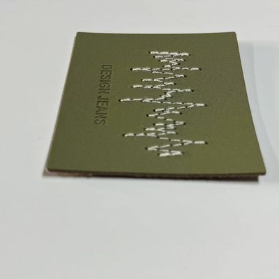 オーダーメイド グリーンジーンズ レザー ラベル タグ 縫合 閉じる 服のタイプ