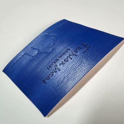 青いジーンズ 革のタグ ラベル クラッチ ジャケット バッグ