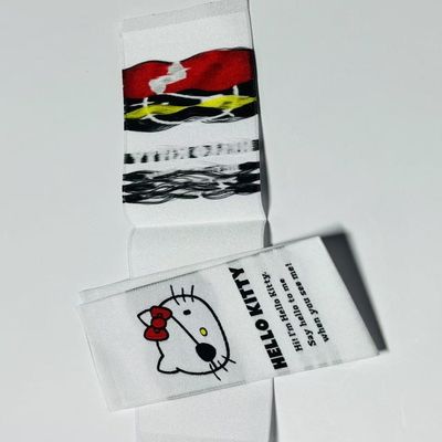 針織布織布ラベル 名前ラベルに縫い付け 裏側に貼り付け OEM