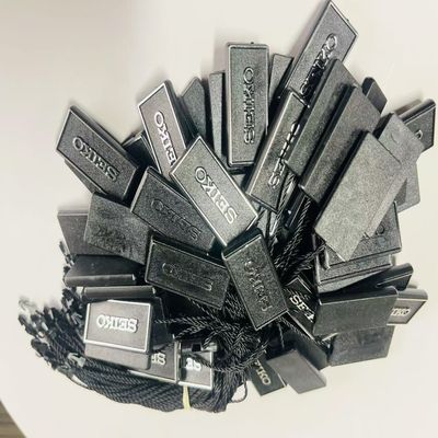 防天性 3インチ 黒 ハング タグ ストリング スイング タグ 糸 100Pcs