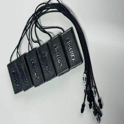 防天性 3インチ 黒 ハング タグ ストリング スイング タグ 糸 100Pcs