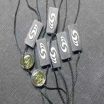 7インチ ブラック ハングタグ ストリング 0.1オンス 軽量ハンギングタグ アパレル商品タグおよび小売ディスプレイに適しています