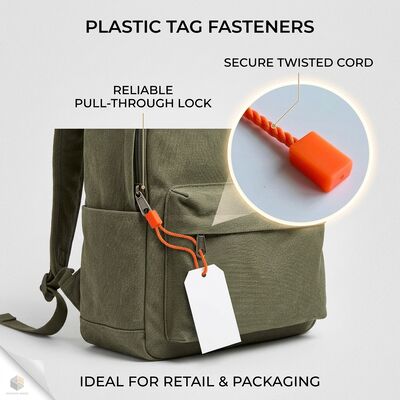 繊維 オレンジ プラスチック タグ 固定器 小売店 服飾 アクセサリー